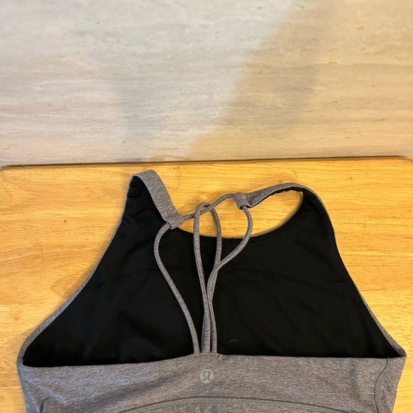 Lululemon Trinity Bra ll Heathered Slate Gray High-Neck Sports Bra - Picture 4 of 6